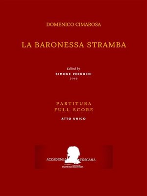 cover image of La baronessa stramba (Partitura--Full Score)